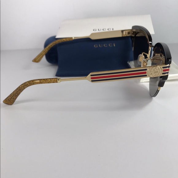 Authentic GUCCI
Gucci Brown Shaded Cat Eye Ladies Sunglasses GG0283S - Picture 8 of 14